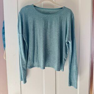 Beyond Yoga Spacedye Featherweight Long Sleeve - Size Small - Light Blue